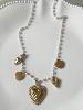 Collier Sweet coeur blanc doré
