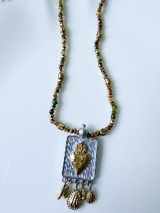 Collier Sandra doré argenté