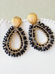 Boucles Roxy noir doré