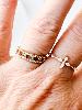 Bague arc en ciel strass doré