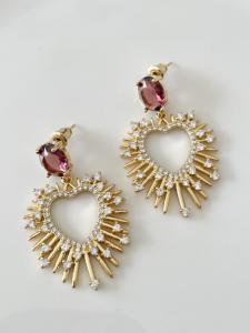 Boucles Ex voto violet doré