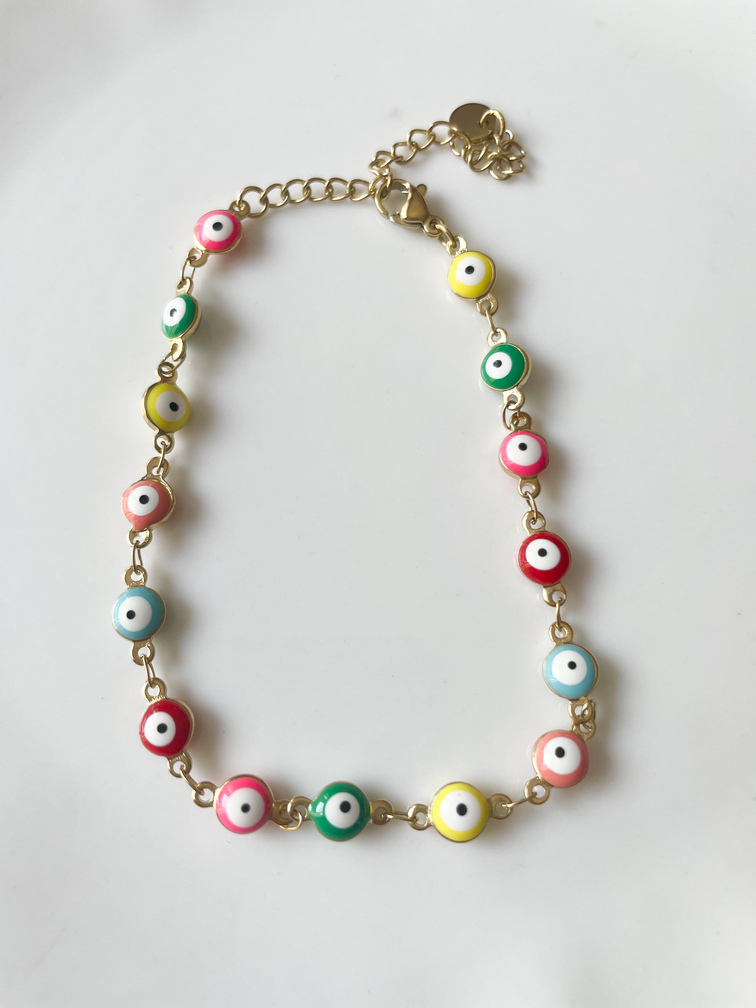 Bracelet de cheville chance doré