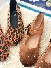 ballerines velours marron doré 37