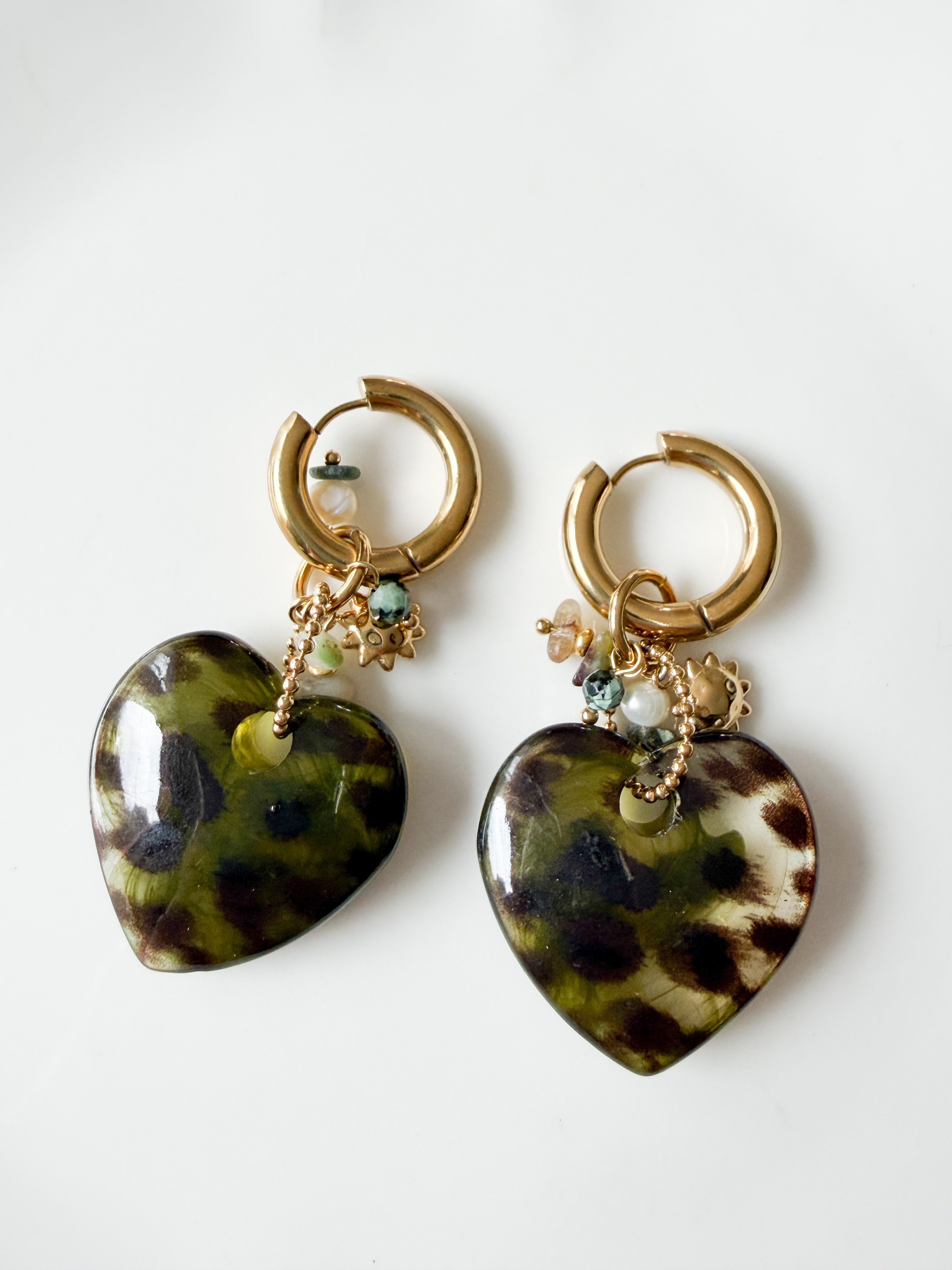 Boucles Ornella kaki doré