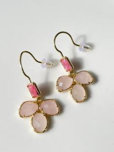 Boucles pierres Billie rose doré