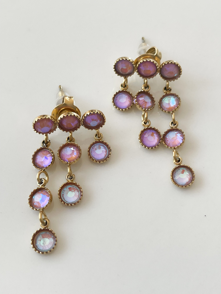 boucles cascade rose doré