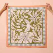 foulard Maradji oiseau vert