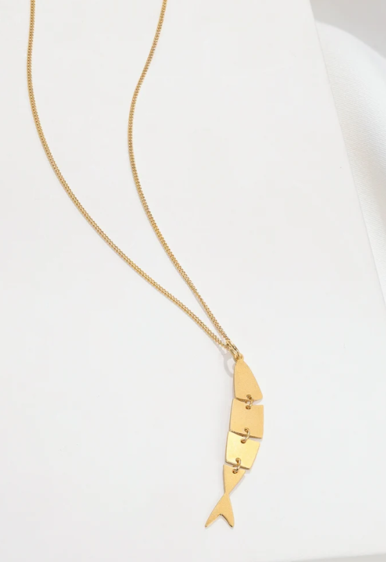 Collier sautoir Umi poisson doré de Shlomit