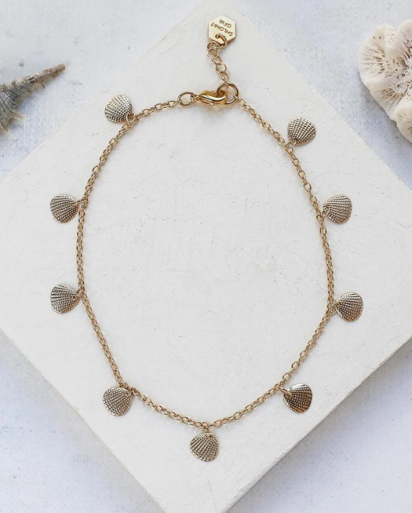 Bracelet de cheville Maris doré de Shlomit