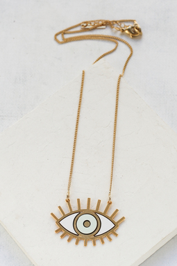 collier Oracle vert doré de Shlomit Ofir
