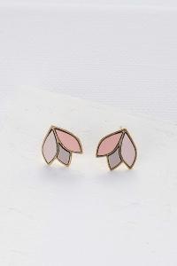 boucles Tulip puce rose doré de Shlomit Ofir