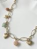 Collier Douceur beige vert doré