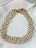 Collier Jade multi rangs doré