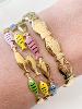 Bracelet jonc fin poisson doré