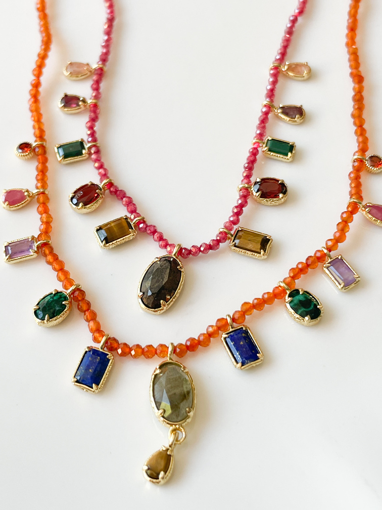Collier Byzance brique doré