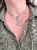 Collier pierre Delhi vert doré