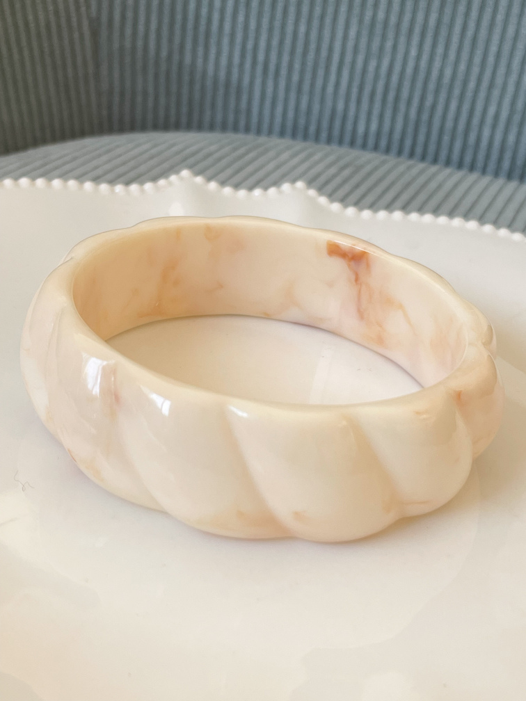 bracelet Mamie beige doré