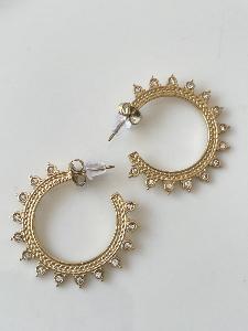 Boucles  créoles Paty strass doré