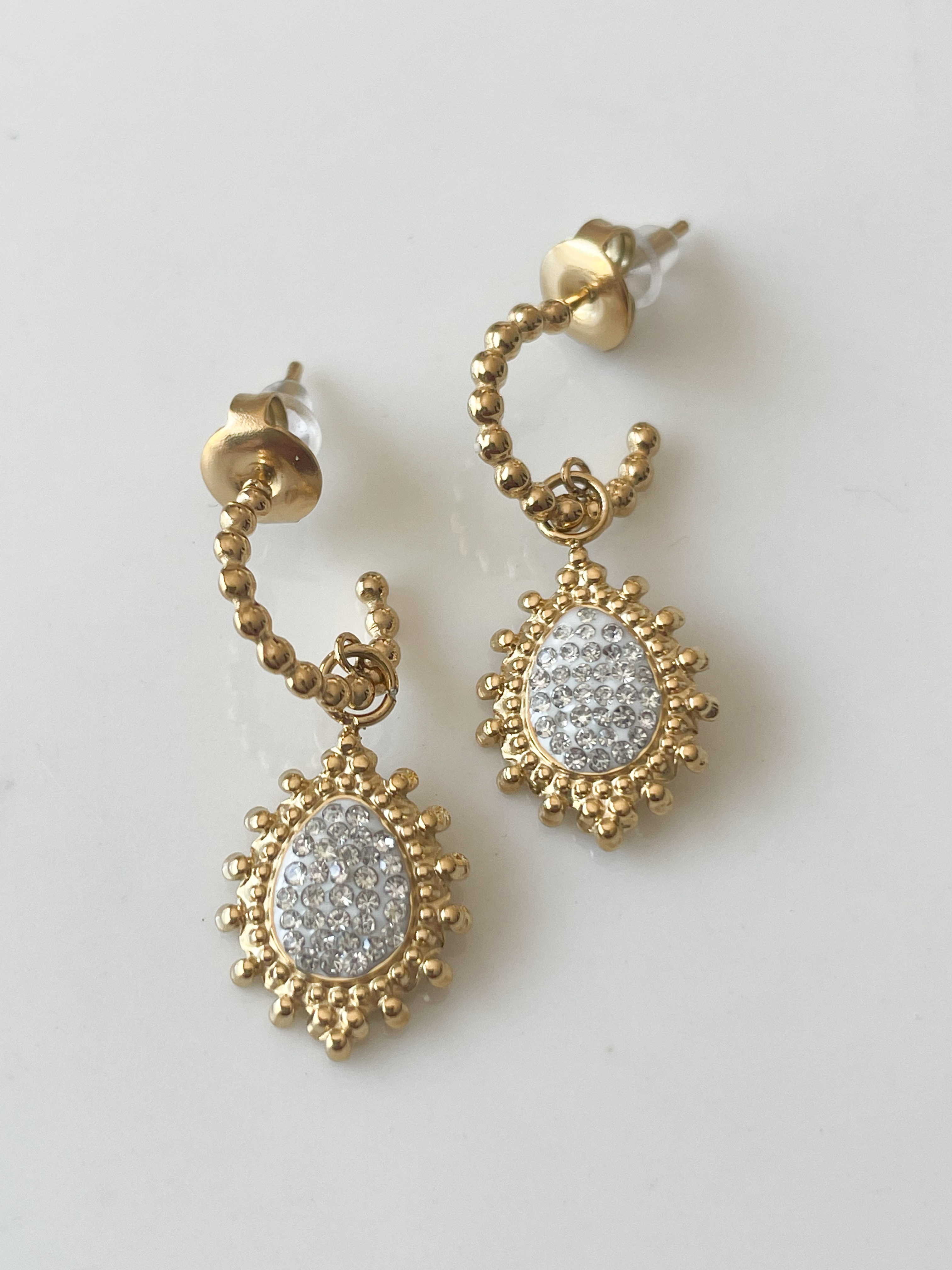 Boucles créoles Lina paillettes doré