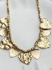 Collier coeurs breloques gravés doré
