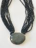 Collier Agathe noir doré
