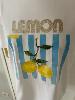 t shirt blanc citron bleu 36/42