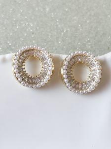 boucles Adélaide strass blancs doré