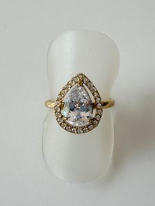 bague Princesse strass doré
