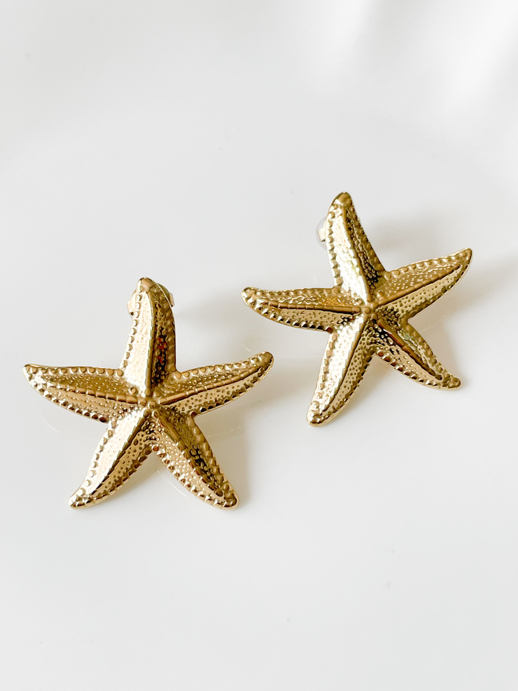 boucles étoile de mer petit doré