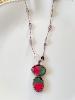collier Pablo rose vert doré