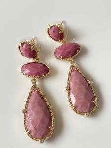 Boucles pierres Taylor doré