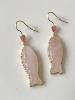 boucles poisson pierre rose doré