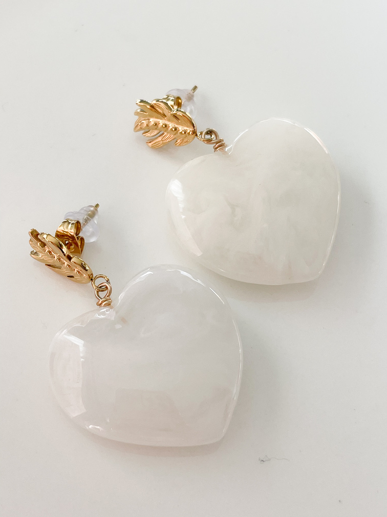 Boucles Thelma blanc doré