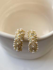 boucles Abba perles doré