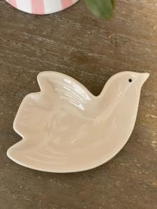 Coupelle oiseau beige