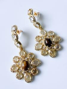 Boucles pierres Rachelle doré