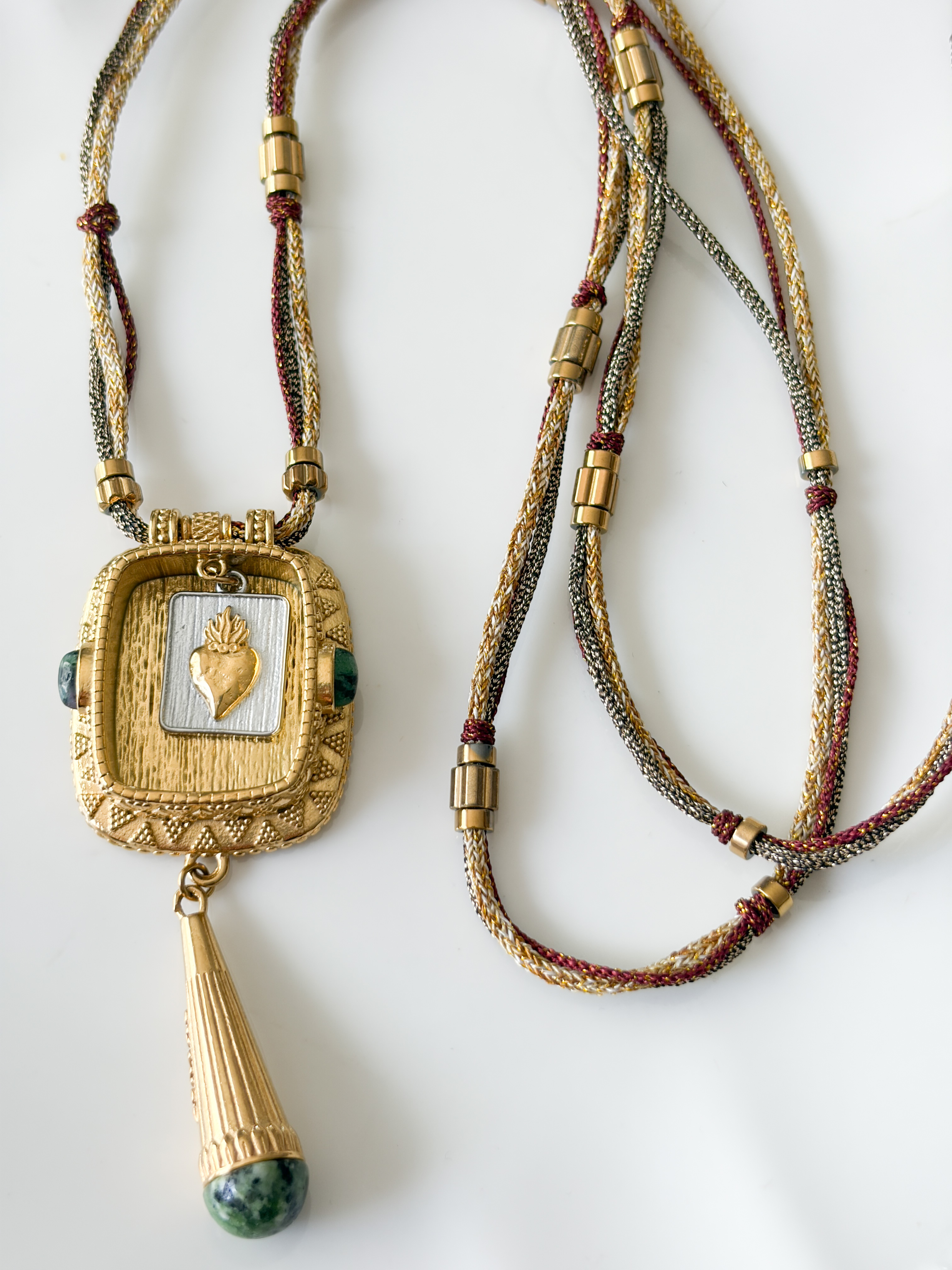 Collier sautoir pierres Dolorès doré