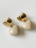 Boucles coeur beige doré