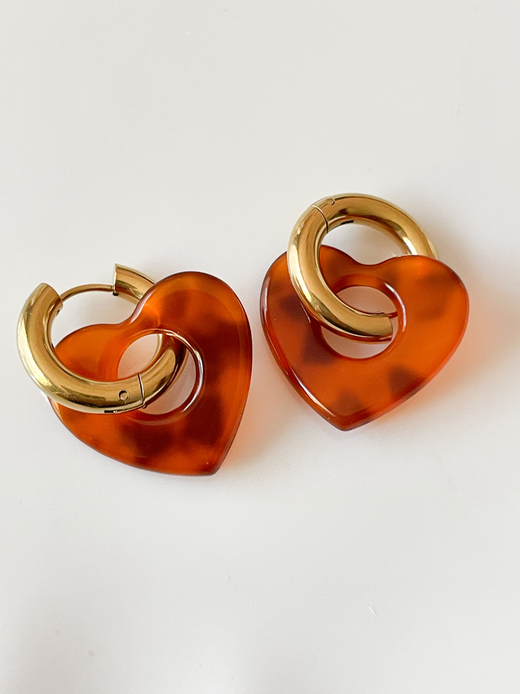 boucles Andy ambre doré