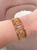 Bracelet manchette arc en ciel doré