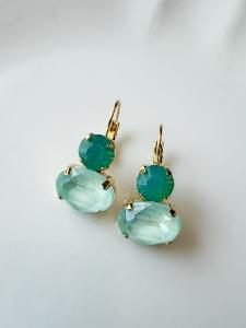 Boucles prune turquoise doré