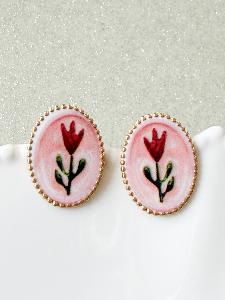 Boucles Sybille rose doré
