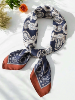 foulard Paisley bleu marron