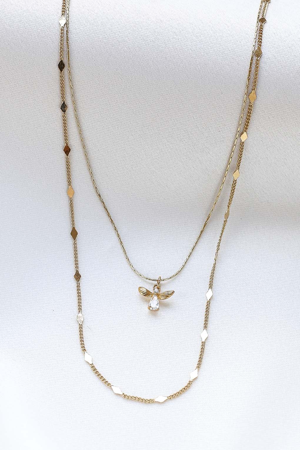 collier Angel blanc doré de Shlomit Ofir