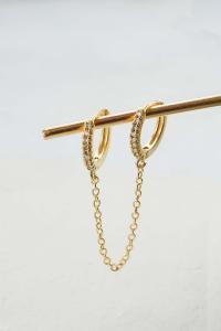 boucles Byron blanc doré de Shlomit Ofir