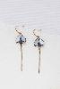 boucles Tulip long bleu doré de Shlomit Ofir