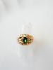 Bague Ophélie verte doré
