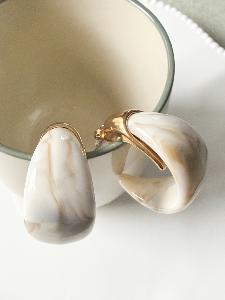 boucles créoles Lou beige doré