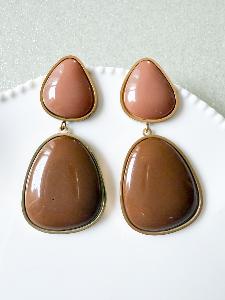 boucles Zoé marron doré