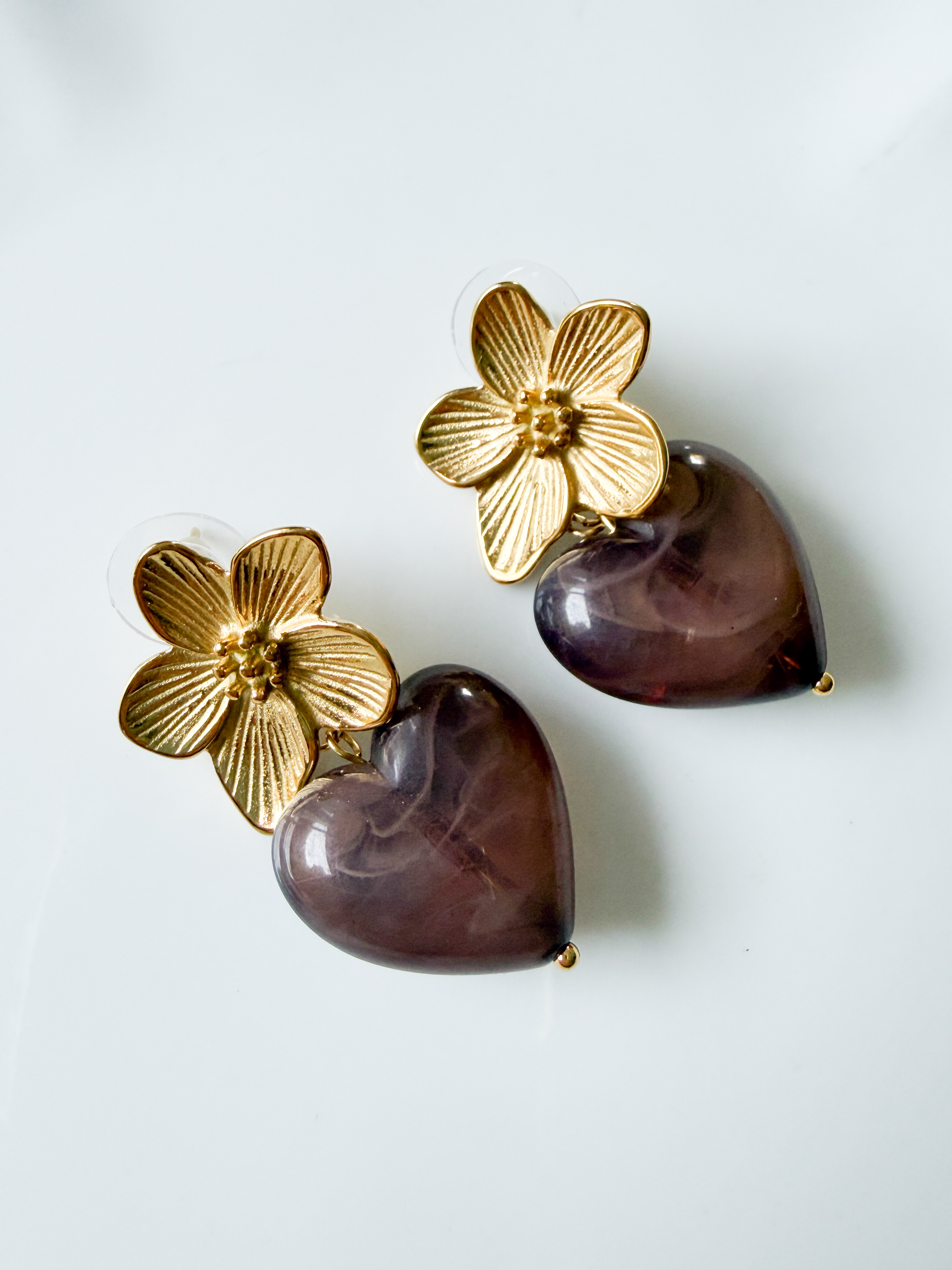 Boucles Mina marron doré